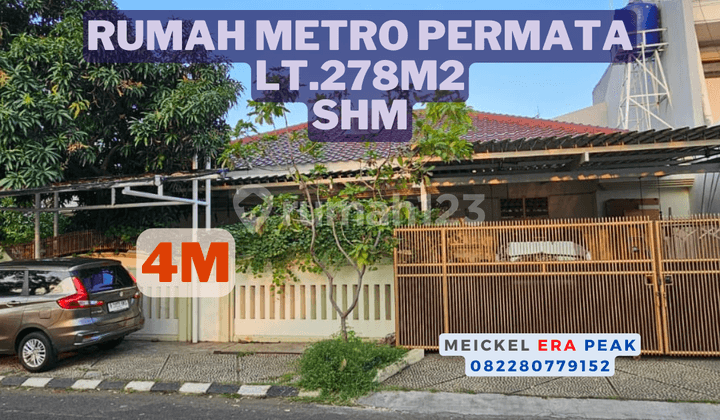 Bisa Kpr Dijual Rumah Metro Permata 1, Lt.278m2, SHM