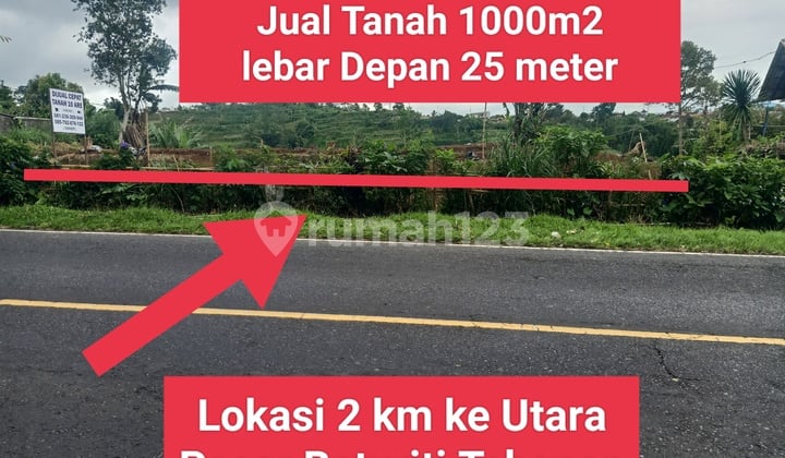 Tanah pinggir Jalan Baturiti view gunung