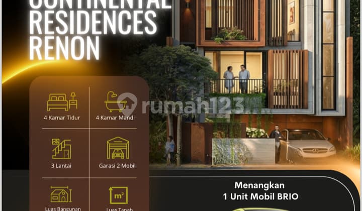 Rumah Baru Lantai 3 One Gate di Renon Jeg