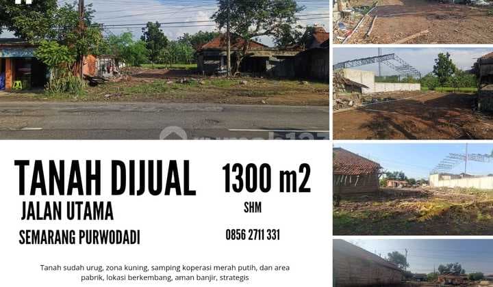 Tanah Komersial Jalan Nasional Semarang Purwodadi Kebonagung Demak