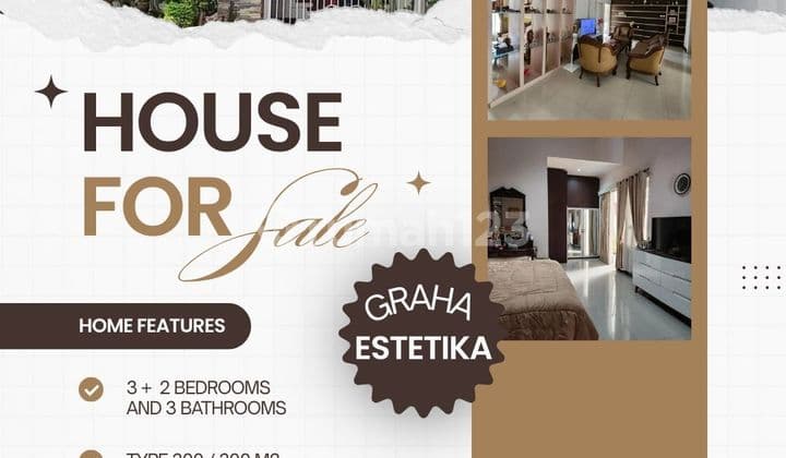 Rumah Luas Nyaman Tenang dan Eksklusif Graha Estetika Dekat Tol Tembalang