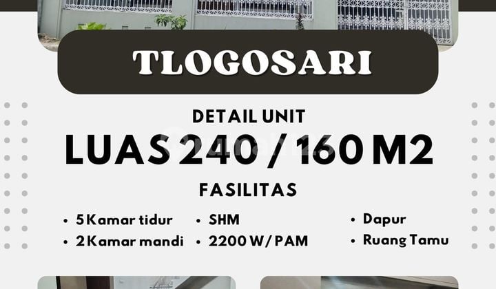 Rumah 2 Lantai Siap Huni di Tlogosari - Cocok Kos & Mess