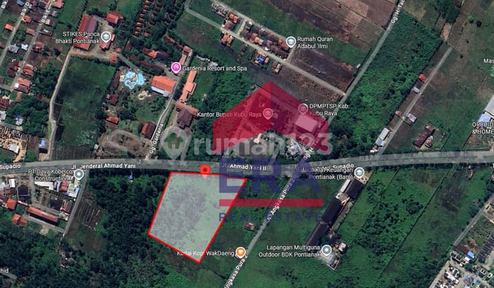 Tanah 2hektar Tepi Jalan Ahmad Yani 2, Kubu Raya