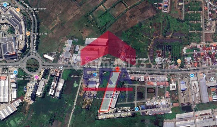 Tanah Tepi Jalan Ayani Dekat Dengan Gaia Mall, Kubu Raya