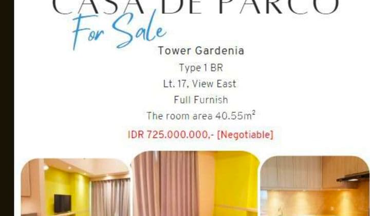 Apartemen Casa De Parco Bsd Bagus Furnished