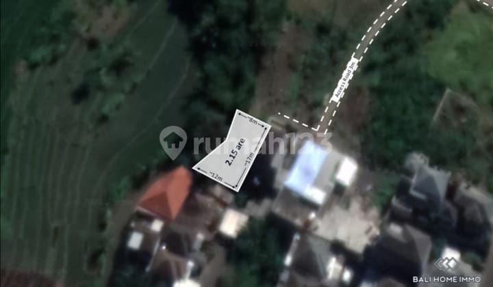 TANAH PLOT KECIL VIEW SAWAH DAN SUNGAI DI BUDUK