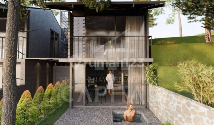 Rumah Villa Modern Bergaya Industrial Upslope di Cigadung Dago