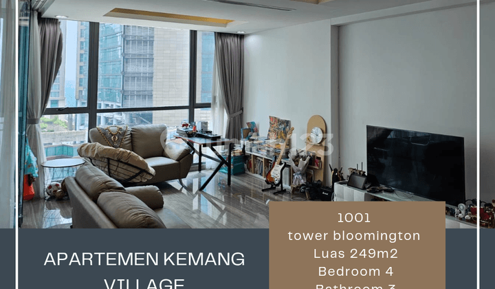 Dijual Apartemen Kemang Village 3br Tower Bloomington