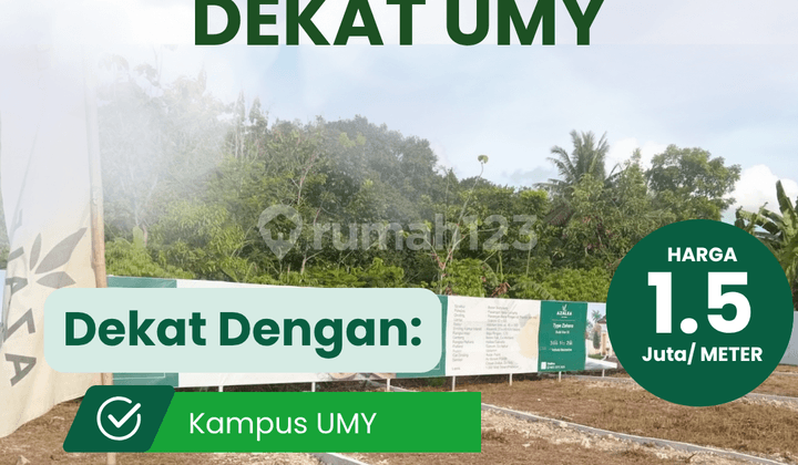 Tanah Murah 100m ke Jl Utama Dekat Alma Ata Jogja