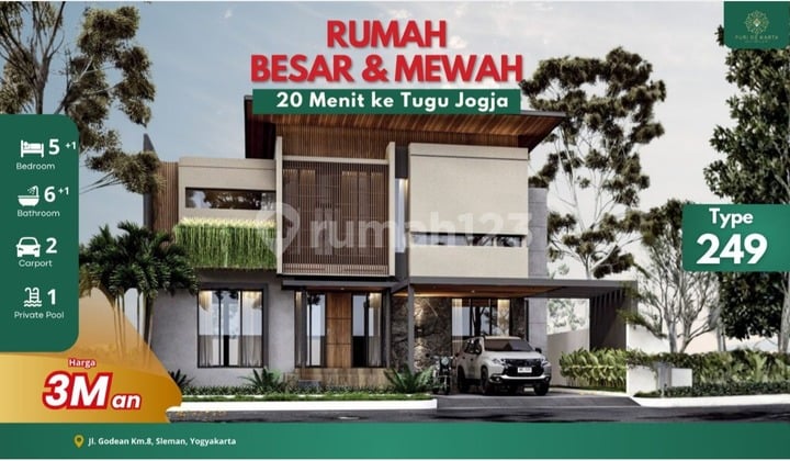 Langka! Rumah Besar 2 Lantai di Jogja dengan 6 Kamar & 7 Kamar Mandi