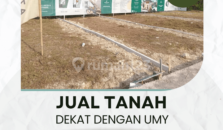 Tanah Kavling Bantul 100m ke Jl Utama Bangunjiwo Kasihan