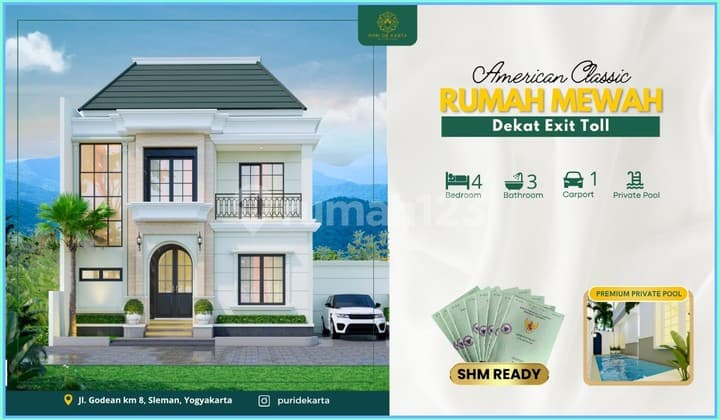 Dijual Rumah SHM Sleman One Gate Sistem Kolam Renang