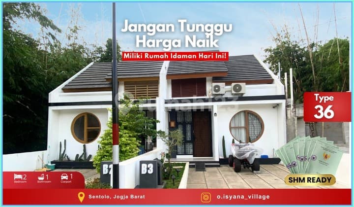 Affordable Japanese Design House in Jogja, 20 Minutes to the City within a Cluster