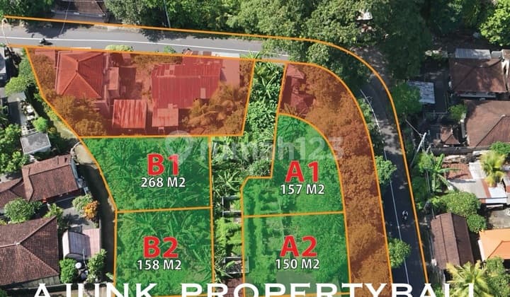 8 Plot Tanah Kavling View Sungai, Lokasi di Kaba Kaba Tabanan