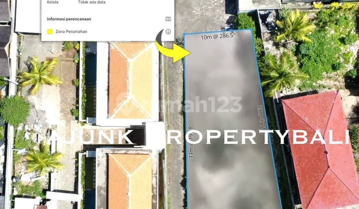 Tanah Dgn View Laut Parsial, Lokasi Di Jln Utama Area Ungasan