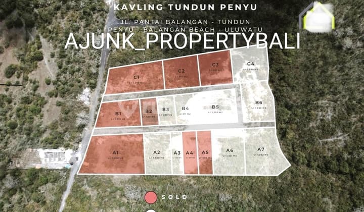 Tanah Kavling Strategis Ada View Laut, Balangan - Ungasan