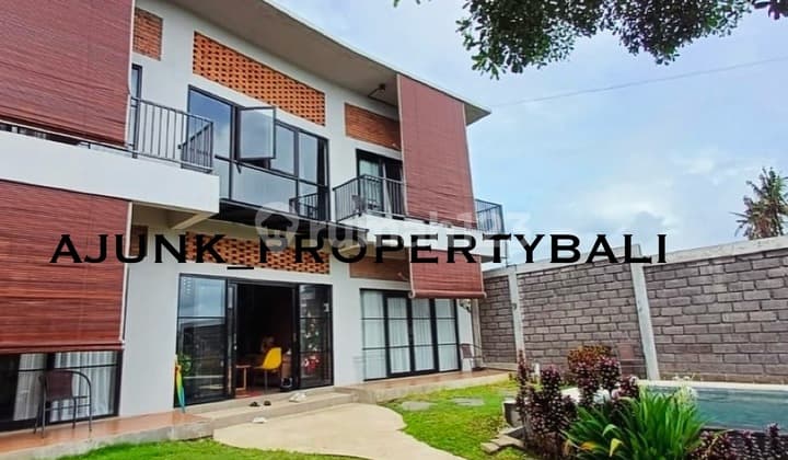 Vila Modern Industrial View Laut, Sawah & Gunung, Keramas Gianyar