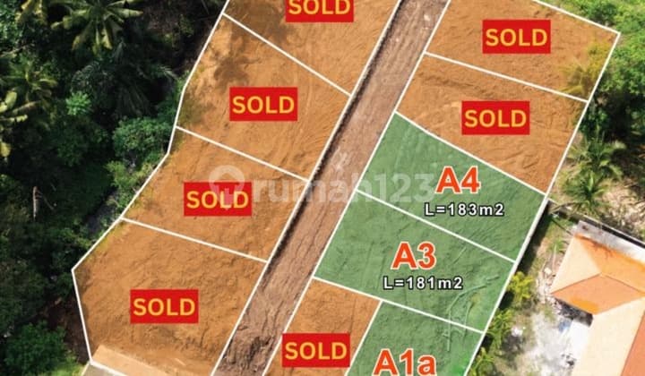Sisa 4 Plot Tanah Kavling Dgn Jungle View, di Singakerta Ubud