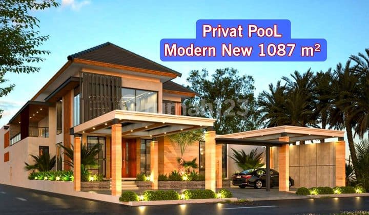 Rumah Kolam Renang 1000 Meter Modern Style