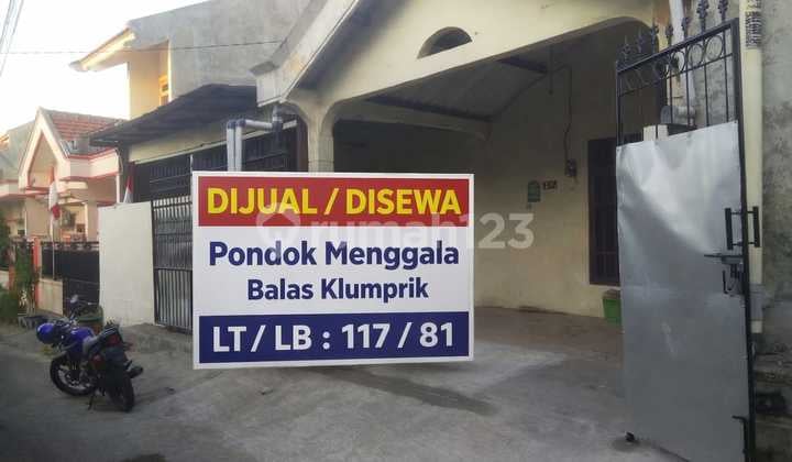 Dijual Rumah Nyaman Cocok untuk Hunian Keluarga di Pondok Manggala (Y W)