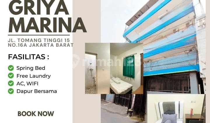 Di Sewa Kost Campur Strategis untuk Karyawan & Mahasiswa Griya Marina Full Furnished di Jalan Tomang Tinggi No.16a Grogol, Jakarta Barat Lokasi Sangat Strategis Paling Murah Book Now!!
