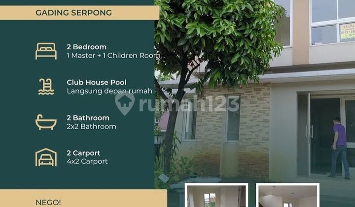 Di Jual Rumah Tinggal 2 Lantai Posisi HOEK di Jl Thompson Raya No. 52 Gading Serpong Tangerang HARGA MARKET : 4 M > JUAL 2,7 M NEGO SAMPAI DEAL !!