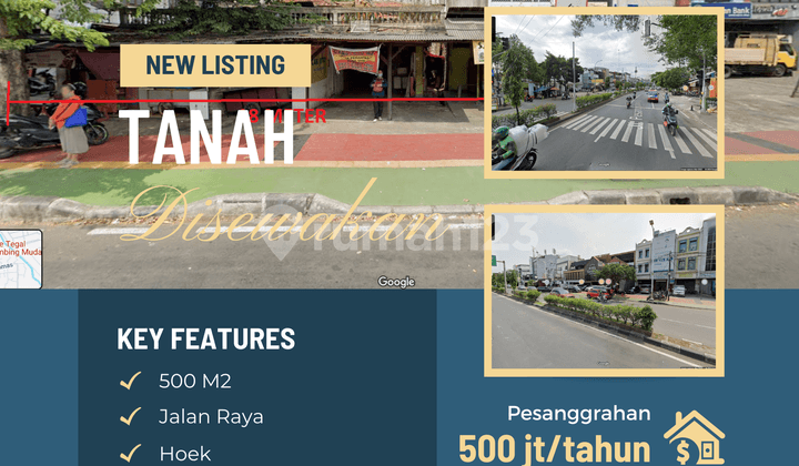 Tanah Strategis 500 M2 Jalan Utama Disewakan di Pesanggrahan Raya , Kembangan , Jakarta Barat!