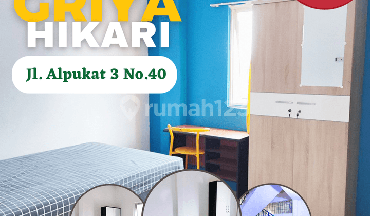 Di Sewa Kost Campur Strategis Untik Mahasiswa & Karyawan di Griya Hikari Jl. Alpukat 3 No.40, Tj. Duren, Grogol Petamburan, Jakarta Barat Paling Murah Full Furnished Book Now !!