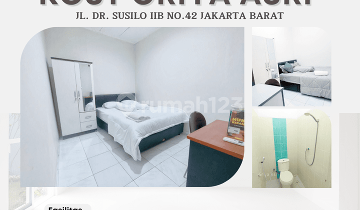 Di Sewa Kost Campur Strategis Untik Mahasiswa & Karyawan Griya Asri di Jl. Dr. Susilo Ii B No.42 Grogol Jakarta Barat Full Furnished Book Now !!