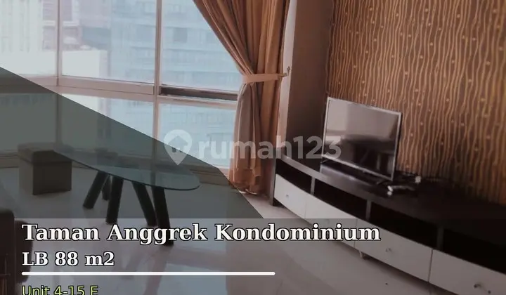 Sewa Cepat: Taman Anggrek Kondominium 2+1Br 88M² Full Furnished (Siap Huni)