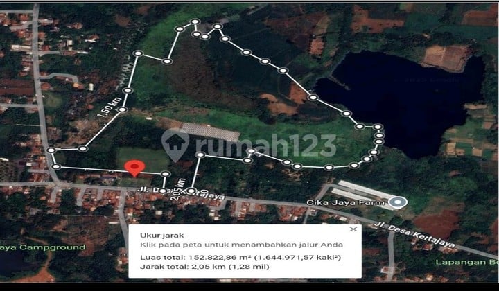 Dijual Tanah 1 Hamparan Di Kertajaya Rumpin Bogor