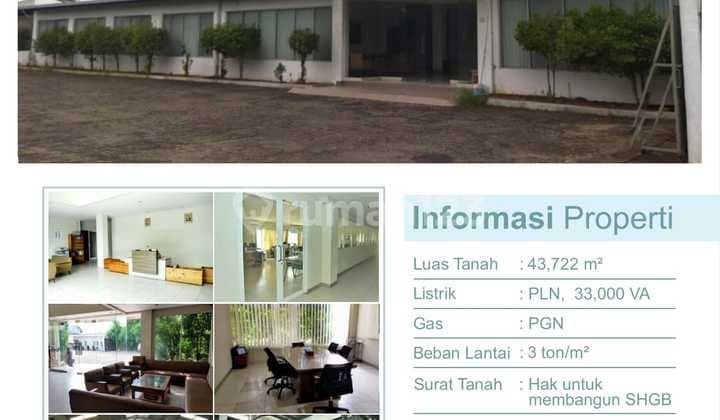 *Dijual & Disewakan Gudang Dg Luas Tamah 43,722M2 dan Luas Bangunan 13,078M2 di Daanmogot, Tangerang..*(Kode Rmrg 2956)