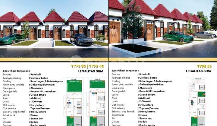 Hunian Exclusive Modern Klasik di Utara Candi Prambanan - Harga 320 Juta Nego