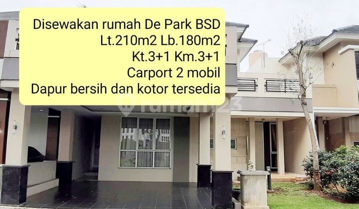 Rumah Full Furnished dan Siap Huni di Cluster Premium De Park BSD