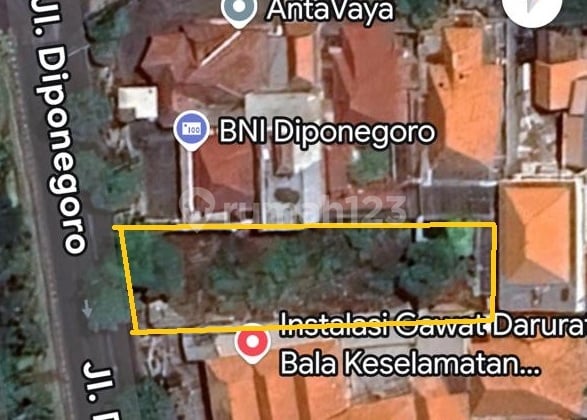 Dijual Tanah di Jl. Diponegoro, Pusat Kota Surabaya