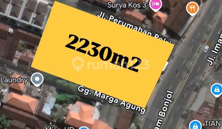 Dijual Tanah di Jalan Utama Imam Bonjol Denpasar Barat.