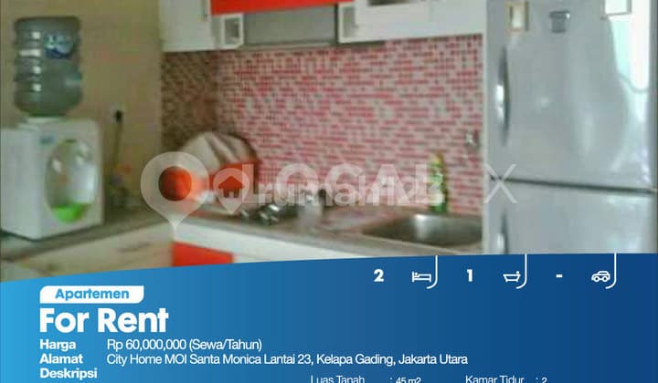 Apartemen City Home Moi Tower Santa Monica Lantai 23, Kelapa Gading, Jakarta Utara