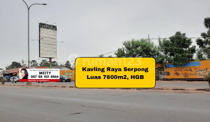 Dijual / Disewakan Tanah Di Serpong Raya Komersil Area.