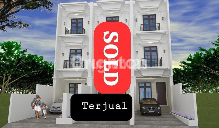 Rumah baru modern 3lantai,lb188m2,shm,Jalan 3 mobil,garasi 2 mobil,selangkah pasar dan mall,lingkungan rumah mewah,murah sekali ayo beli saja