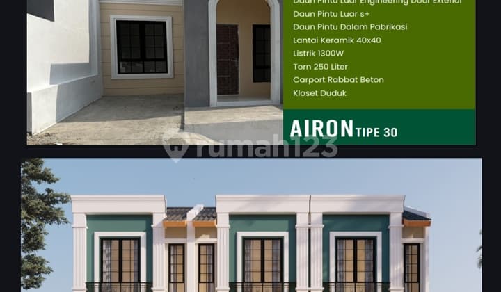 DP 0%, Rumah, 1 Lantai, SHM, Dekat Taman Kota,