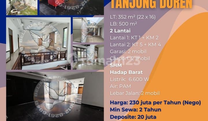 Rumah Siap Huni 2 Lantai Tanjung Duren Hadap Barat