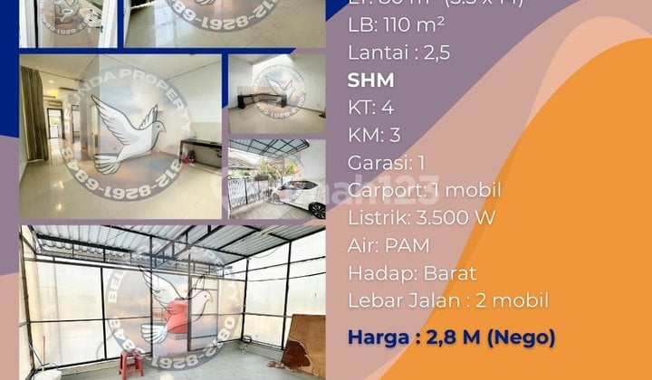 Rumah Siap Huni 2 1/2 Lantai Duri Kepa Hadap Barat