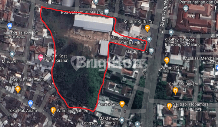Tanah sangat strategis pusat kota jalan raya langsep kota malang