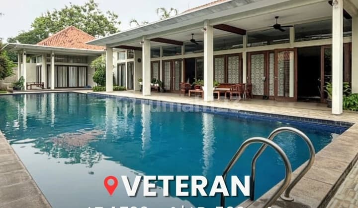 Rare Find...!! Spacious, Green, Move-in Ready House with Large Yard in Veteran, South Jakarta