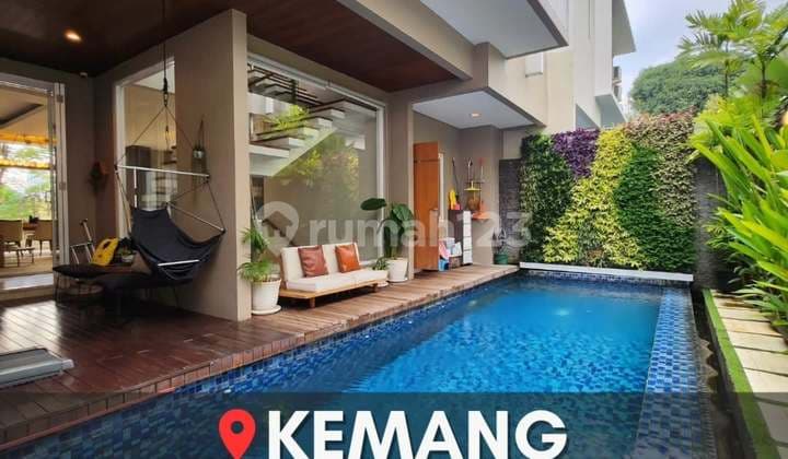 Rumah Cantik Design Modern Dlm Town House , Dengan Swimming Pool Di Area Kemang Jakarta Selatan