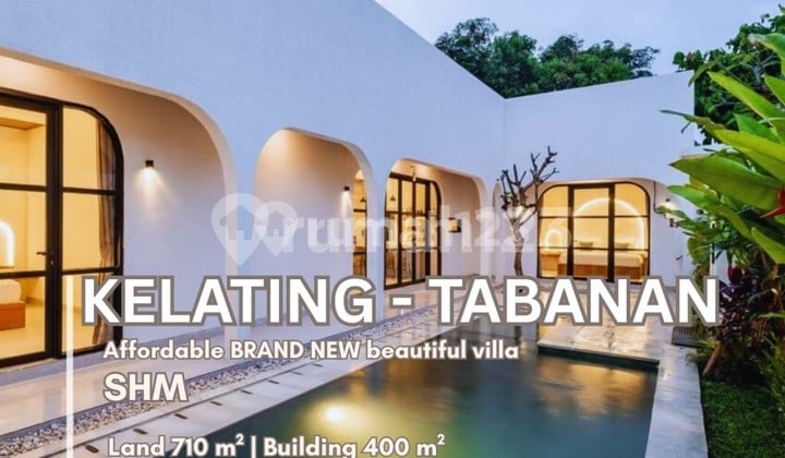 Turun Harga Bran New Villa di Kelating Tabanan View Sawah Hijau