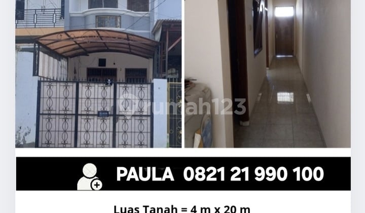 Rumah 3 Lantai Kemayoran Jakarta Pusat Rp 2.2 M Nego