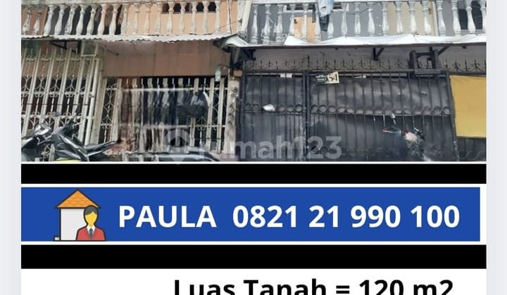 Rumah Hitung Tanah Murah Pademangan Jakarta Utara Rp 2.6 M Nego Rumah 2 Lantai Shm Butuh Renovasi
