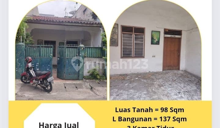 Dijual Rumah Kramat Jakarta Pusat Rp 1.9 M Nego Rumah 2 Lantai SHM Butuh Renovasi