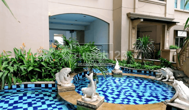 For Sale: 2BR Converted to 1BR, Mediterania Marina Ancol - Modern Minimalist Geometric Dark Contemporary, Near Dufan & Mangga Dua, Facilities: Swimming Pool, Kids Playground, ATM Center, Fitness Center, Garden, Jogging Track, 24-Hour Security